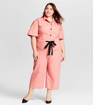 Who What Wear + Short Sleeve Belted Jumpsuit