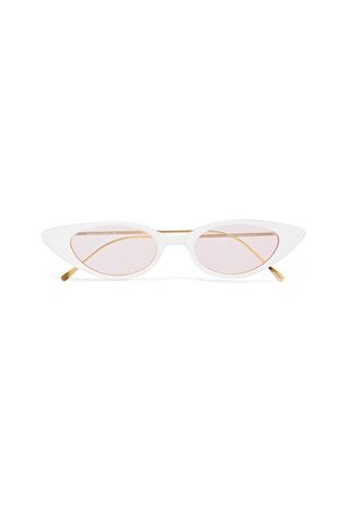 Illesteva + Marianne Cat-Eye Acetate and Gold-Tone Sunglasses