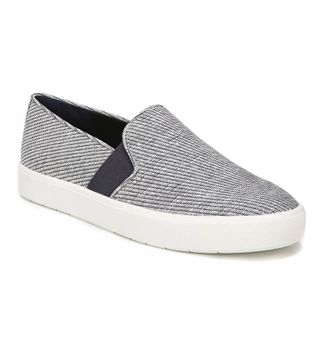 Vince + Blair 12 Leather Slip-On Sneakers in Coastal/White