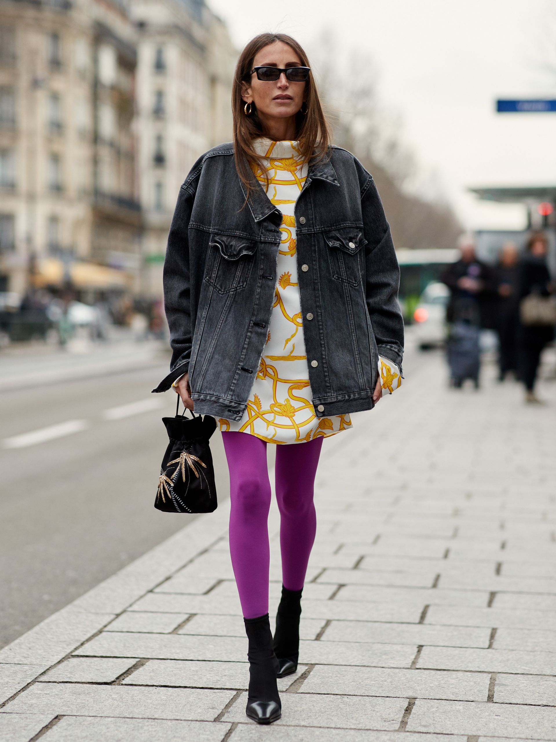 Here's How to Pull Off Colorful Tights | Who What Wear