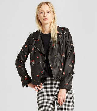 Who What Wear + Printed Moto Jacket