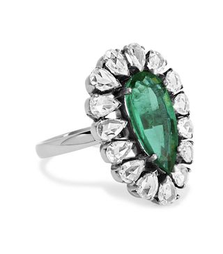 Amrapali + 18-Karat Gold, Emerald and Diamond Ring