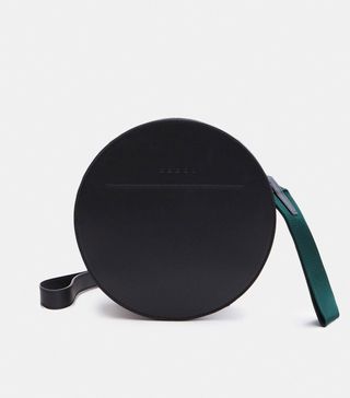 Marni + Bandoleer Shoulder Bag in Black/Fog