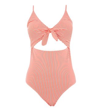 Warehouse + Textured Stripe Swimsuit