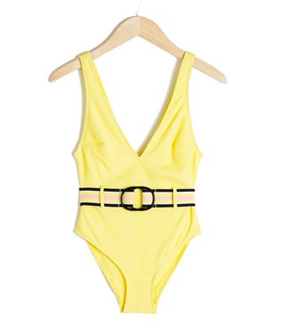 & Other Stories + Belted High Cut Swimsuit