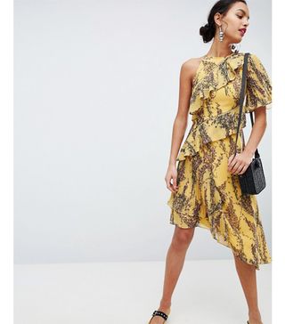 Finders Keepers + Floral Asymmetrical Dress