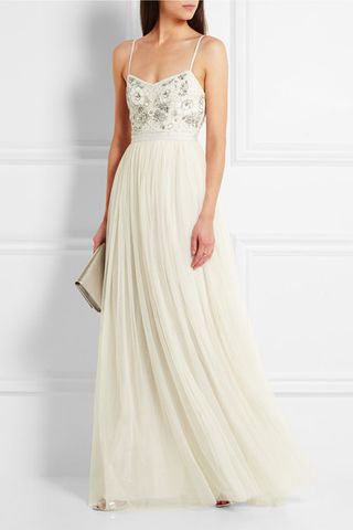 Needle & Thread + Embellished Satin-crepe and Tulle Gown