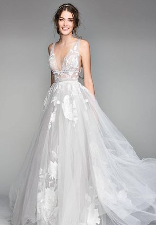 Willowby + Galatea Embroidered Tulle Ballgown