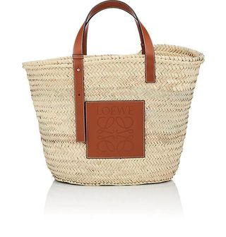 Loewe + Large Raffia Basket Bag