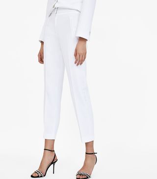 Zara + Tuxedo Trousers With Side Trim Detail
