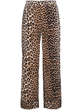 Ganni + Leopard Print Trousers