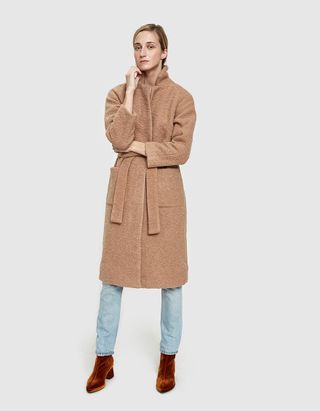 Ganni + Fenn Long Wrap Coat in Chanterelle