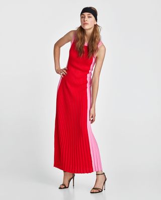Zara + Long Two-Tone Dress