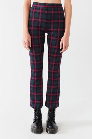 Urban Outfitters + Casey Plaid Kick Flare Pant