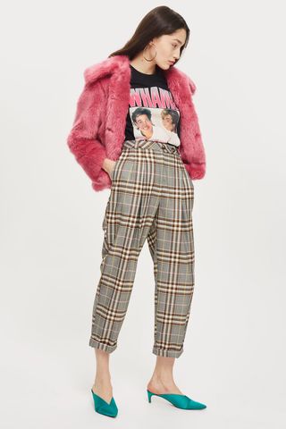 Topshop + Checked Mensy Trousers