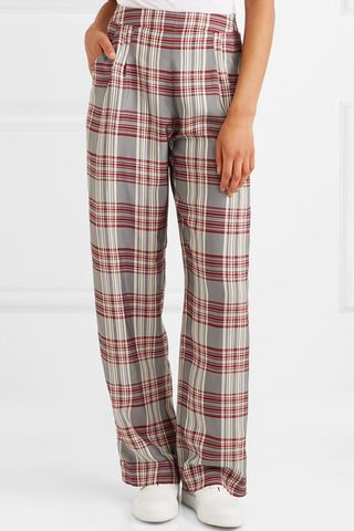 Markus Lupfer + Molly Checked Crepe Trousers