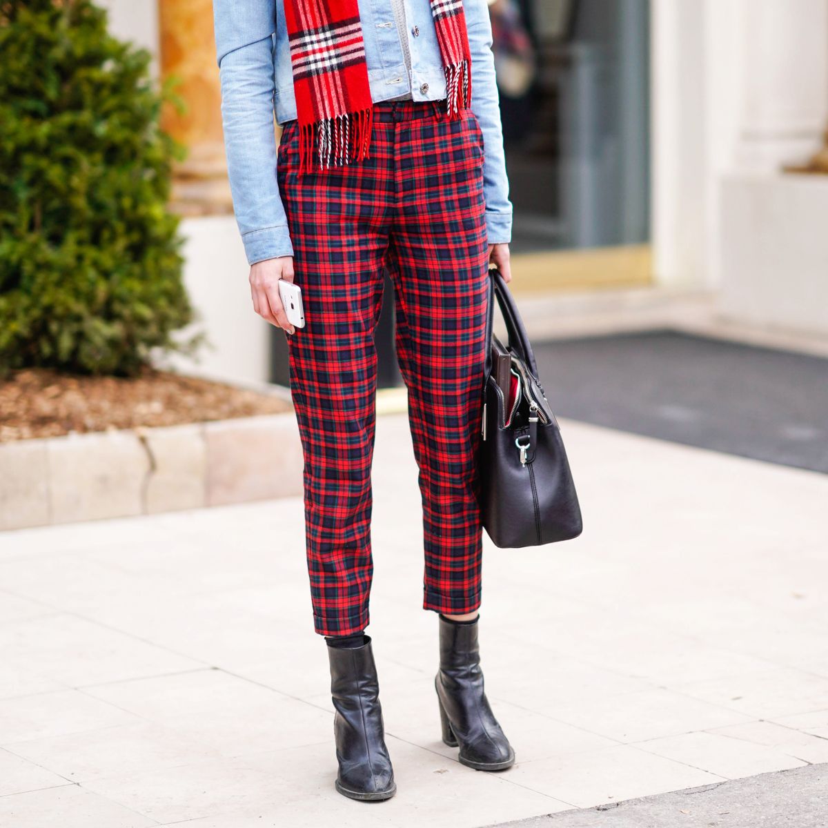 Trendy Women's Formal Wear Street Fashion Tartan Plaid Cigarette pants  Holiday Outfits Ideas - YouTube