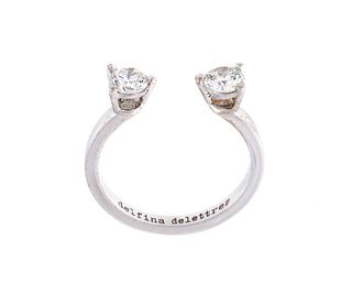 Delfina Delettrez + 'Dots' Diamond Midi Fingertip Ring