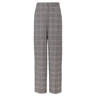Cedric Charlier + Checked Wool-Blend Wide-Leg Pants