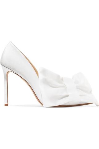 Off-White + C/o Jimmy Choo Mary 100 Bow-embellished Grosgrain Pumps