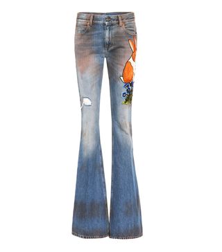 Gucci + Appliquéd Flared Jeans