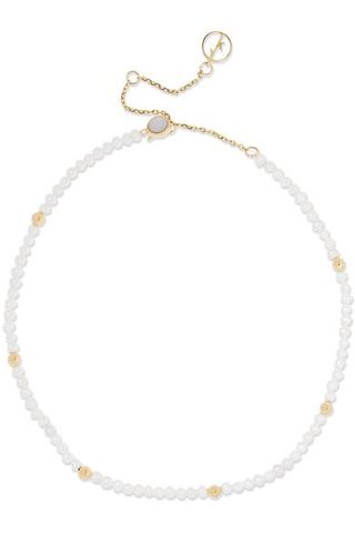 Anissa Kermiche + Gold Pearl Anklet