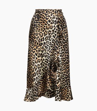 Ganni + Leopard Print Skirt