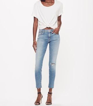 Mother + Looker Ankle Fray Jeans in Love Gun