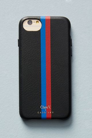 Clare V x Casetify + Chic Striped Leather iPhone Case