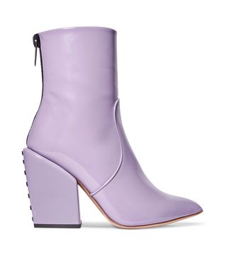 Peter Petrov + Solar Patent-leather Ankle Boots