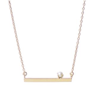 Bing Bang + Pearl Bar Necklace