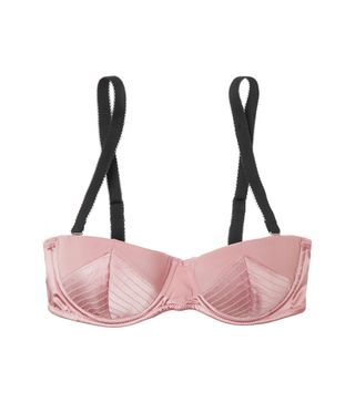 Fleur du Mal + Tulle and Stretch-Silk Satin Underwired Balconette Bra