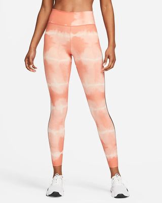 Nike + Dri-FIT One Luxe Mid-Rise Printed Training Leggings