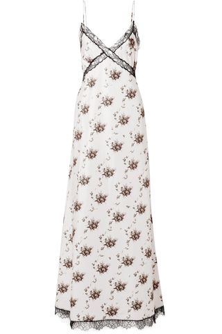 Brock Collection + Onorina Lace-Trimmed Floral Print Maxi Dress