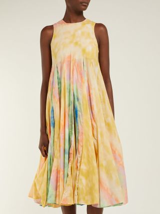 Rhode Resort + Josephine Sleeveless Tie-Dye Cotton Dress