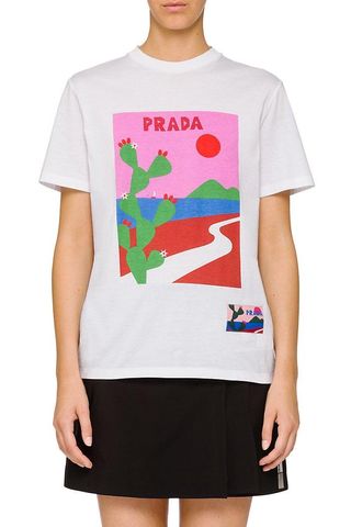 Prada + Graphic Cotton T-Shirt