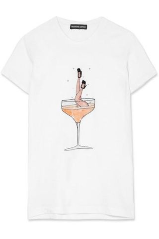 Markus Lupfer + Kate Sequin-Embellished Cotton-Jersey T-shirt