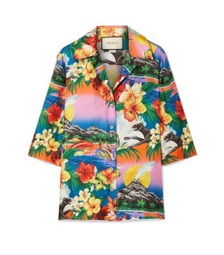 Gucci + Printed Silk-Twill Shirt