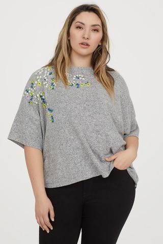 H&M + Sweater with Embroidery