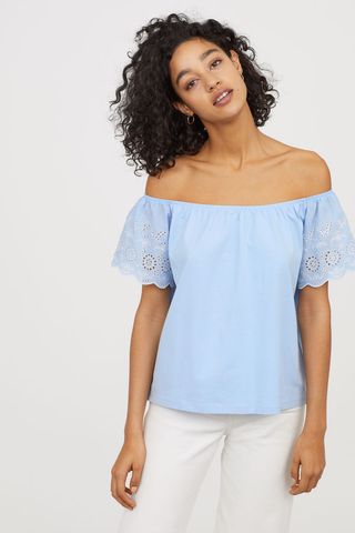 H&M + Top With Embroidery