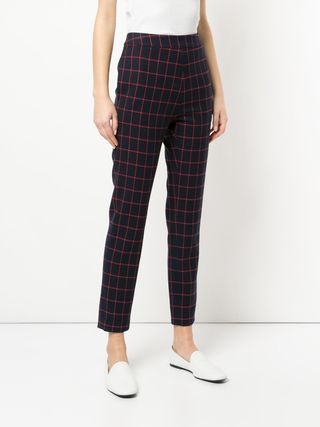 MacGraw + Cropped Check Trousers