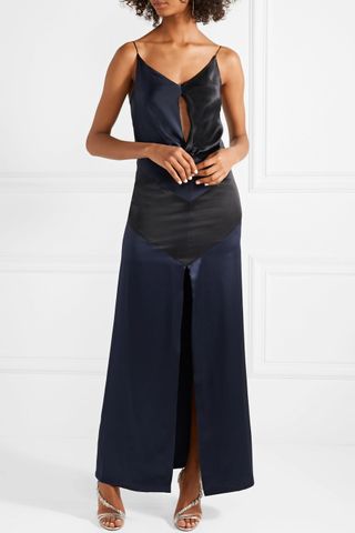 Michael Lo Sordo + Cutout Silk-Satin Midi Dress