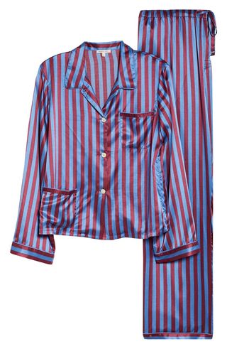 Morgan Lane + Stripe Silk Pajamas