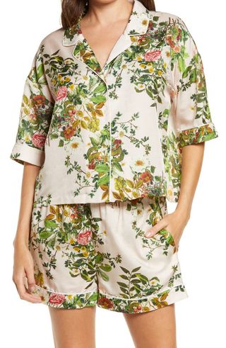 Papinelle + Love Letter Floral Cotton & Silk Pajamas