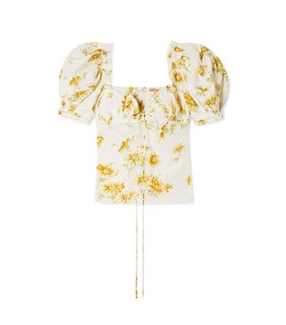 Brock Collection + Trixie Floral-Print Voile Top