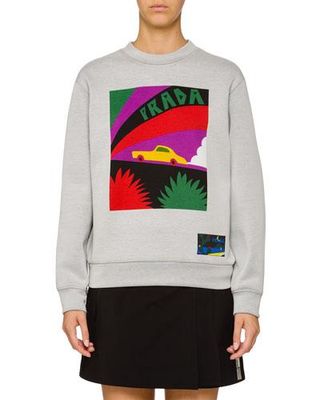 Prada + Car Logo Graphic Sweatshirt