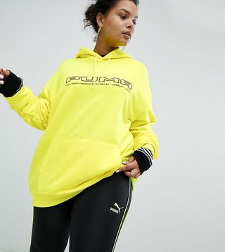 Puma + Sweatshirt In Neon Yellow With Logo
