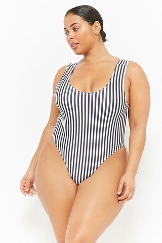 Forever 21 + Kulani Kinis Striped One-Piece Swimsuit