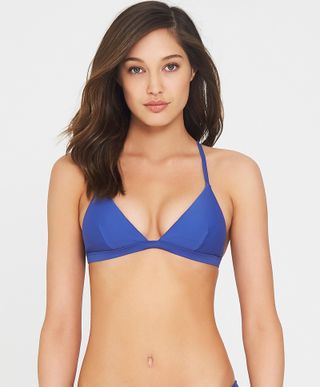 Tigerlily + Zapata Sarah Fixed Triangle Bikini Top in Blue