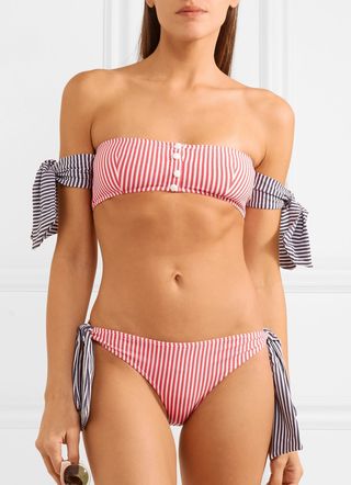 Solid & Striped + The Mackenzie Striped Seersucker Bikini Top